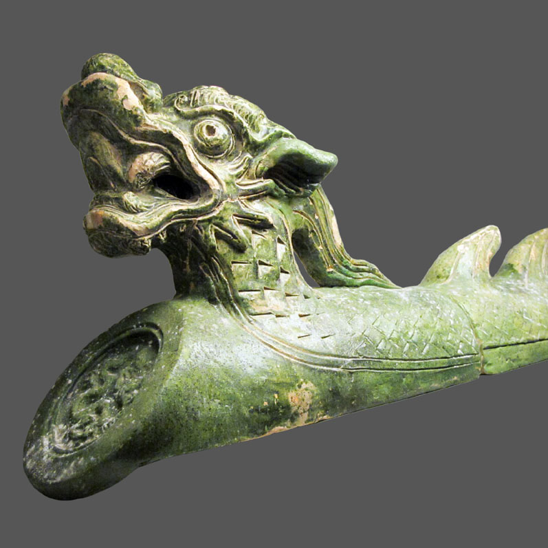End ridge tile, 15th to early 16th century, Thăng Long capital, Hà Nội. Source: Ngô Thị Lan